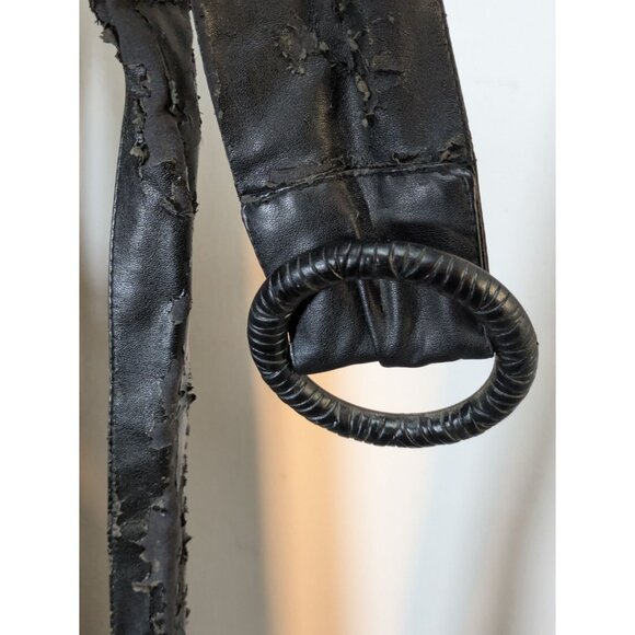 Vintage Eric Bergère Black Knee Length Coat Fall 2000 Runway, Size 8 - Picture 14 of 16